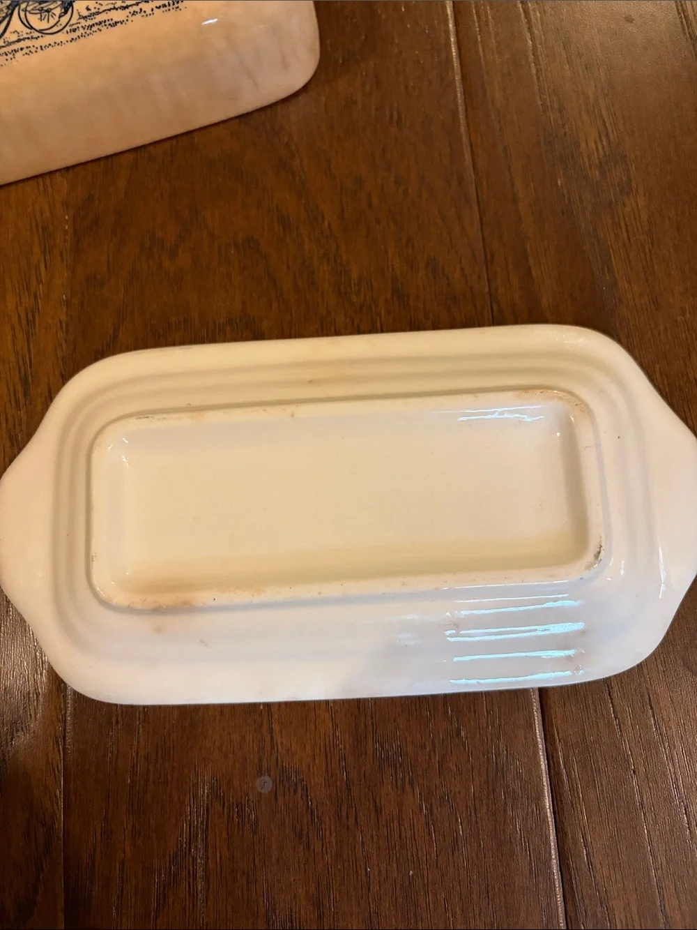 Vintage Royal China covered butter dish, Currier & Ives 